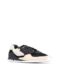 Мужские черно-белые низкие кеды из плотной ткани от Camper