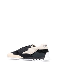 Мужские черно-белые низкие кеды из плотной ткани от Camper