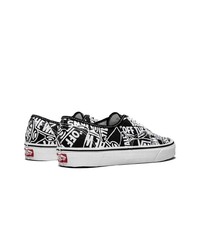 Мужские черно-белые низкие кеды от Vans