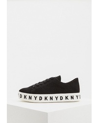 Женские черно-белые низкие кеды от DKNY