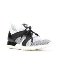 Мужские черно-белые низкие кеды от Moncler