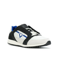 Мужские черно-белые низкие кеды от Diesel