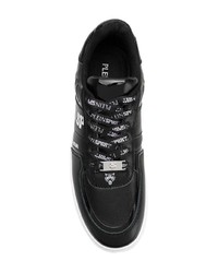 Мужские черно-белые низкие кеды от Plein Sport