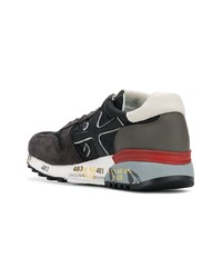 Мужские черно-белые низкие кеды от Premiata