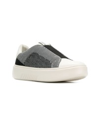 Женские черно-белые низкие кеды от Geox