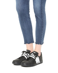 Женские черно-белые низкие кеды от adidas