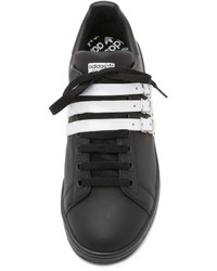 Женские черно-белые низкие кеды от adidas