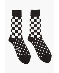 Мужские черно-белые носки в горошек от Comme des Garcons