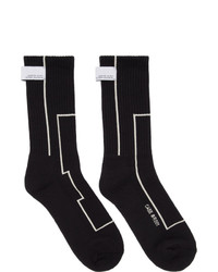 Мужские черно-белые носки с принтом от C2h4