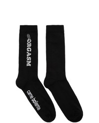 Мужские черно-белые носки с принтом от Carne Bollente