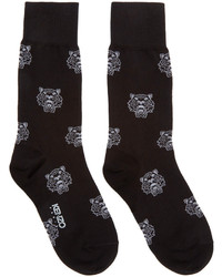 Мужские черно-белые носки с принтом от Kenzo