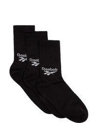 Мужские черно-белые носки с принтом от Reebok Classics