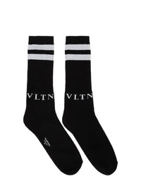 Мужские черно-белые носки с принтом от Valentino