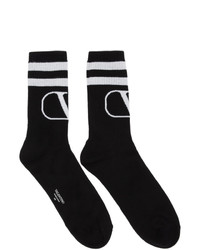 Мужские черно-белые носки с принтом от Valentino