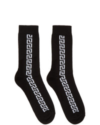 Мужские черно-белые носки с принтом от Versace