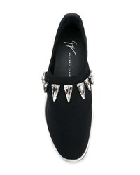 Женские черно-белые слипоны от Giuseppe Zanotti Design