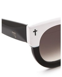 Женские черно-белые солнцезащитные очки от Cat Eye