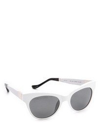 Женские черно-белые солнцезащитные очки от The Row