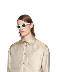 Мужские черно-белые солнцезащитные очки от Rhude