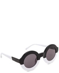 Женские черно-белые солнцезащитные очки от Wildfox Couture