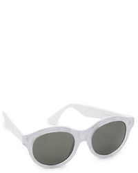 Женские черно-белые солнцезащитные очки