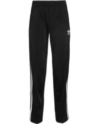 Черно-белые спортивные штаны в вертикальную полоску