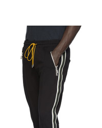 Мужские черно-белые спортивные штаны в вертикальную полоску от Rhude