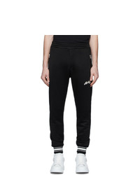 Мужские черно-белые спортивные штаны с принтом от Alexander McQueen