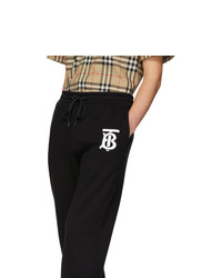 Мужские черно-белые спортивные штаны с принтом от Burberry