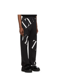 Мужские черно-белые спортивные штаны с принтом от Valentino