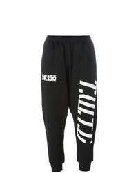 Женские черно-белые спортивные штаны с принтом от Ktz