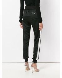 Женские черно-белые спортивные штаны от Philipp Plein