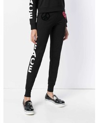 Женские черно-белые спортивные штаны от Love Moschino