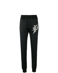 Женские черно-белые спортивные штаны от Philipp Plein