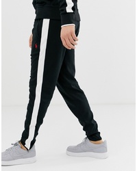 Мужские черно-белые спортивные штаны от Polo Ralph Lauren