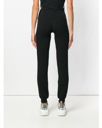 Женские черно-белые спортивные штаны от Plein Sport