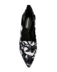 Черно-белые туфли из плотной ткани с принтом от Nicholas Kirkwood