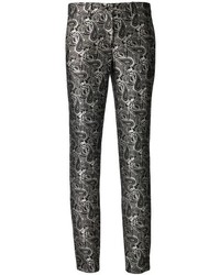 Черно-белые узкие брюки с принтом от Michael Kors