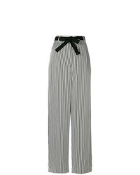 Черно-белые широкие брюки в вертикальную полоску от Hache