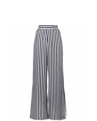 Черно-белые широкие брюки в вертикальную полоску от RtA