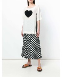 Черно-белые широкие брюки в горошек от Rossella Jardini