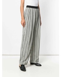 Черно-белые широкие брюки с принтом от Noon By Noor
