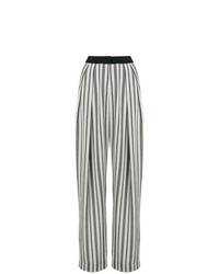 Черно-белые широкие брюки с принтом от Noon By Noor