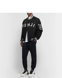 Мужской черно-белый бомбер с принтом от Y-3