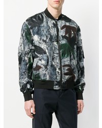 Мужской черно-белый бомбер с принтом от Oamc