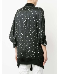 Женский черно-белый бомбер с принтом от Ann Demeulemeester