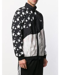 Мужской черно-белый бомбер с принтом от Reebok