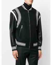 Мужской черно-белый бомбер с принтом от Neil Barrett