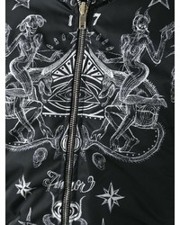 Мужской черно-белый бомбер с принтом от Givenchy