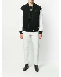 Мужской черно-белый бомбер от Karl Lagerfeld